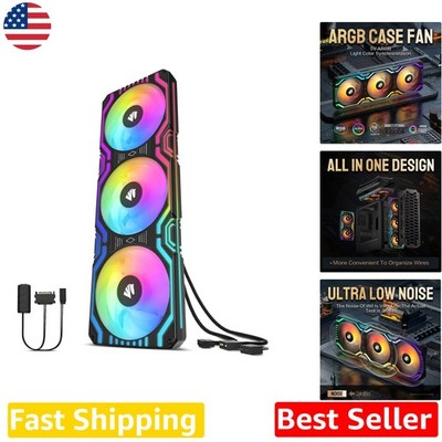 Vibrant 360mm Addressable RGB Fans - 56 LEDs, MB Sync, 1800 RPM, Enhanced Gaming
