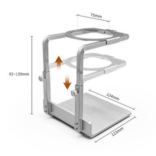 Sleek Silver Adjustable Coffee Rack Designed for Different Brewing Methods