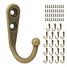 20 Pcs Wall Mounted Key Hooks Utility Hangers for Hats Cups Coats Pictures