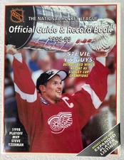 NHL Official Guide And Record Book 1998-99 - Steve Yzerman Detroit Red Wings
