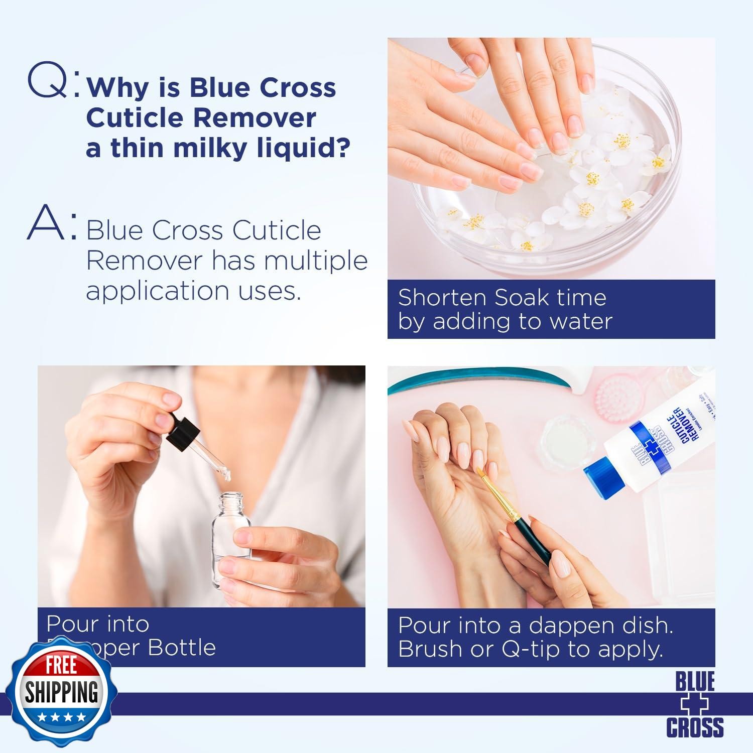 Cuticle Remover and Softener Liquid for Nails – Blue Cross Professional Nail 