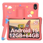 TABWEE K10 10.1" Kids Wi-Fi Tablet Andriod 15 12GB+64GB Bundle TPU Case & Stylus