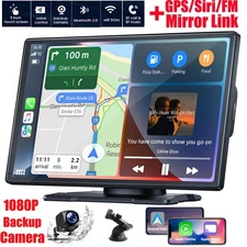 9"inch Touch Screen Car Stereo Radio Wireless Apple Carplay/Android Auto GPS+Cam