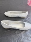 Hot Cakes Women’s Silver Glitter Rhinestone Ballet Flats Slip-On Round Toe 7.5M — photo 2