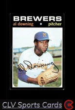 Milwaukee Brewers Al Downing #182 Topps Baseball Excellent