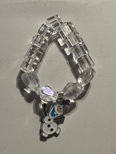 Disney Frozen Olaf Snowman Child's Costume Jewelry Bracelet Glass Ice Cube