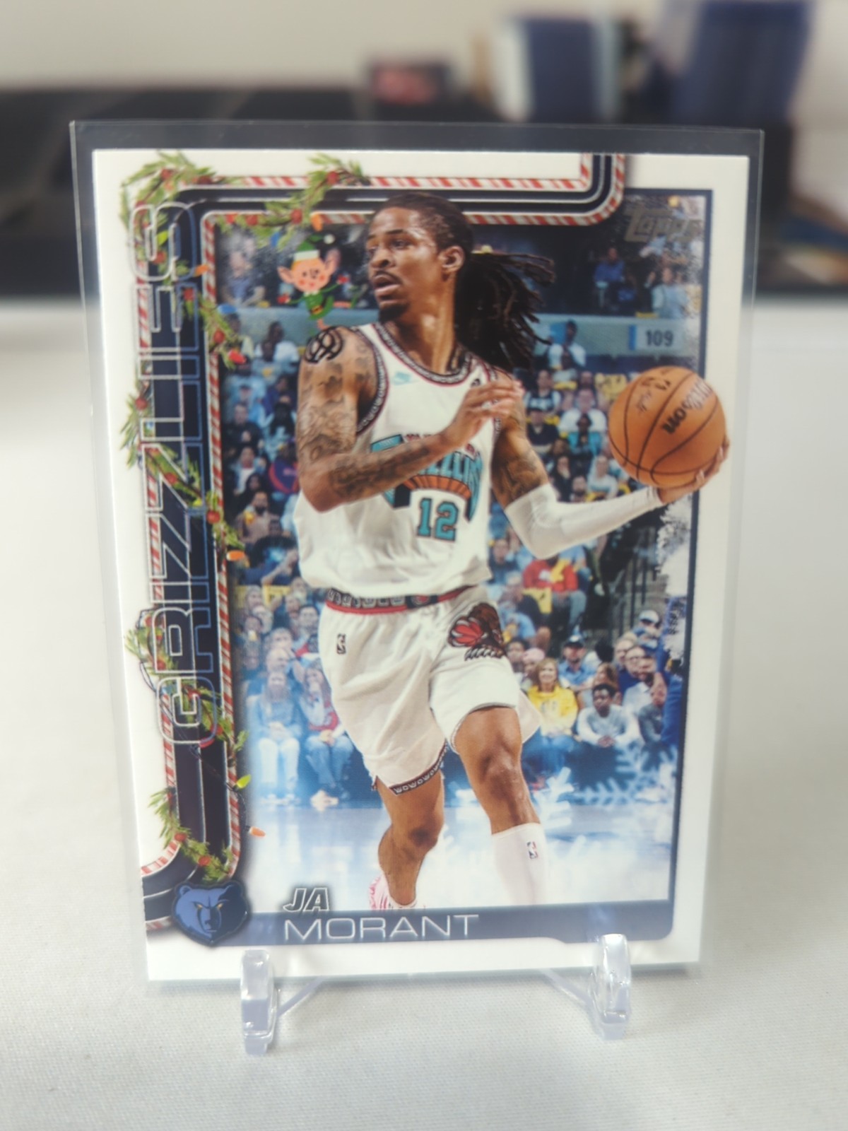 2025-26 Topps Holiday HIDDEN ELF VARIATION HE-JM JA MORANT Memphis Grizzlies SSP