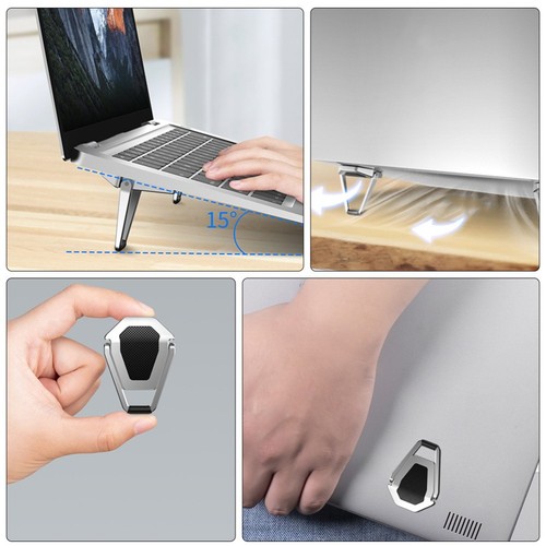 2 Pcs Laptop Cooling Stand Office Portable Support Riser Adjustable - Afbeelding 10 van 12