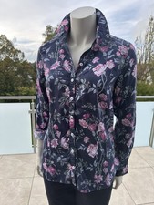 Gerry Weber Bluse - blau/rosa - Blumen - Gr. 38 - "Sehr gut erhalten!"