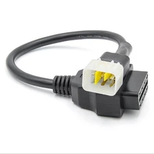 1*Motorcycle OBD2 Diagnostic Cable Adapter Cord 6 to 16 pin For Delphi Test Line