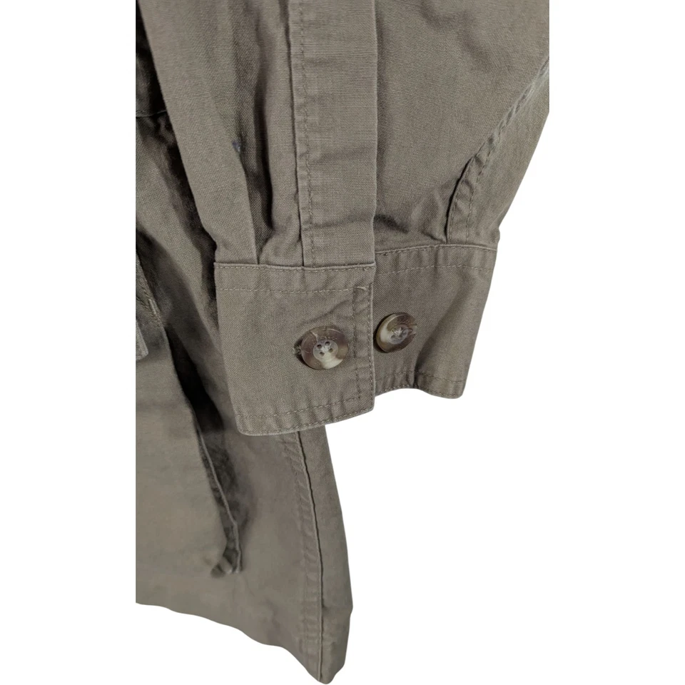 Camisa Cabelas Serie Safari Para Hombres Grande Caqui Lona Caza Manga Larga Chamarra Foto 4 de 4