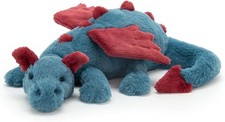 Jellycat Dexter Dragon Stuffed Animal 19" Large - Mythical Plush Classic Gift
