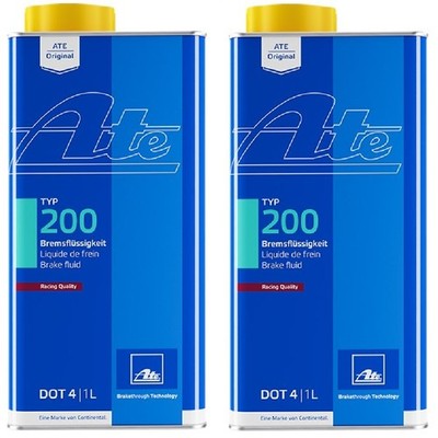 ATE Original Bremsflüssigkeit DOT4 Typ 200 2x1 Liter Racing Quality Brake Fluid