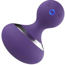 MANFLY Cordless Electric Massage Ball with 10 Powerful Vibrations, Purple
