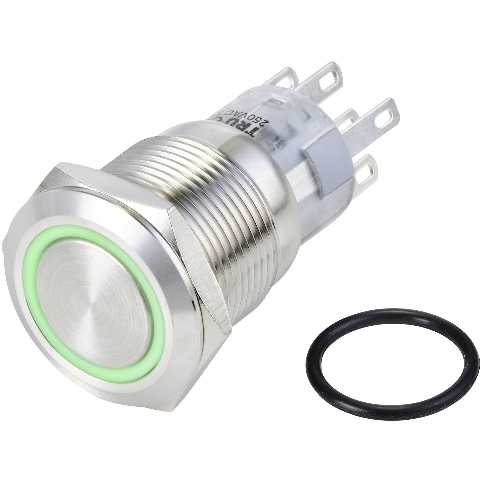 TruComponents Pushbutton ,Panel Mount,On/(On),DPDT,Solder,IP65