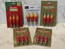 Lot of 5 Packs of Christmas Holiday Flame Bulbs Candelabra Base New 15 Total