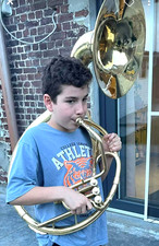 SOUSAPHONE 16"BELL MADE OF BRASS IN GOLD POLISH+ MOUTHPC + CASE BOX + FREE SHIPP