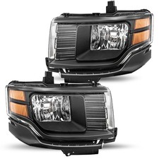For 2009 2010 2011 2012 Ford Flex Halogen Black Housing Headlights Lamps LH+RH