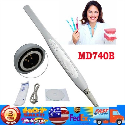 MD740B Dental Intraoral Camera USB 1.3MP 6 LED Auto-Focus 50 Disposable Sleeves