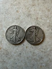 Lot Of 2 Walking Liberty Half Dollars