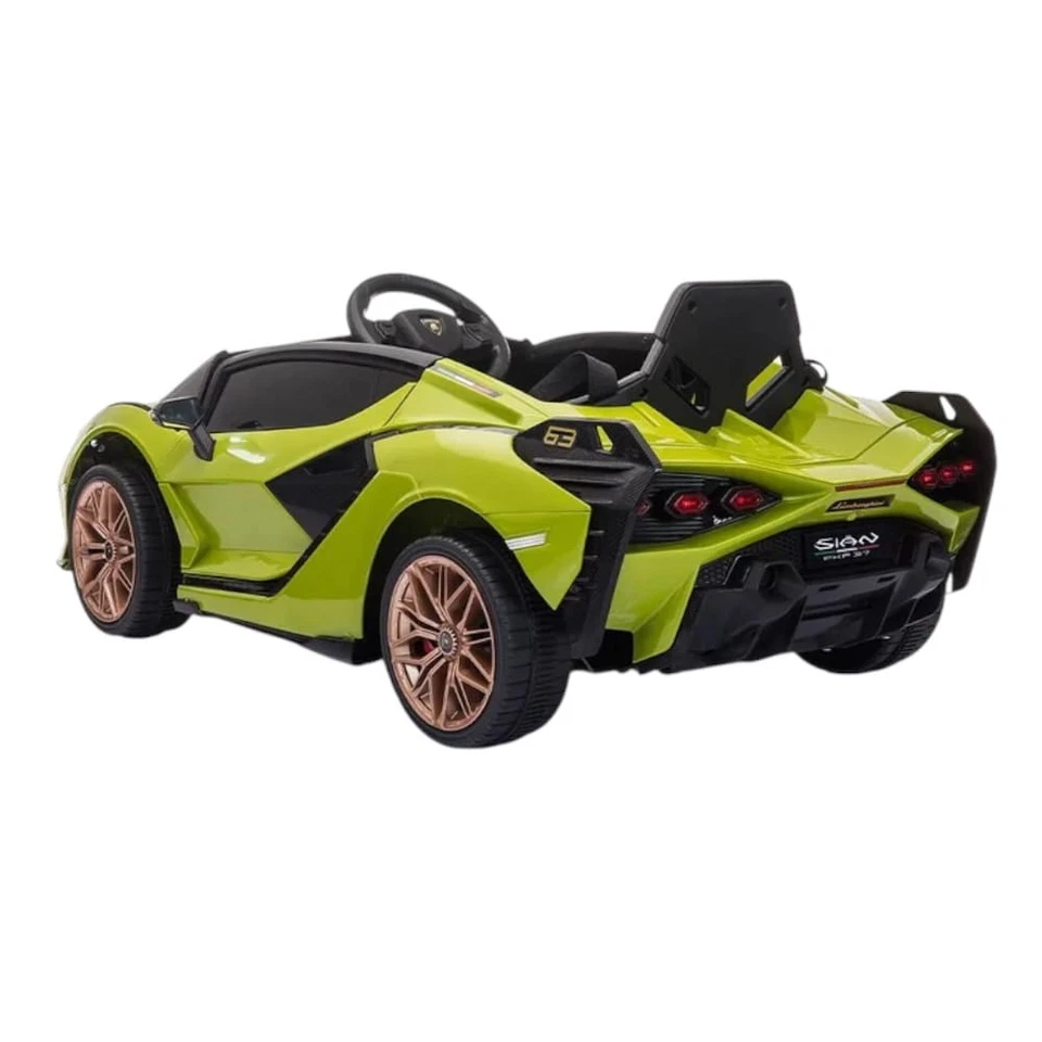 Auto Elettrica Per Bambini Giaquinto 12V Lamborghini Sian Verde - Immagine 4 di 4