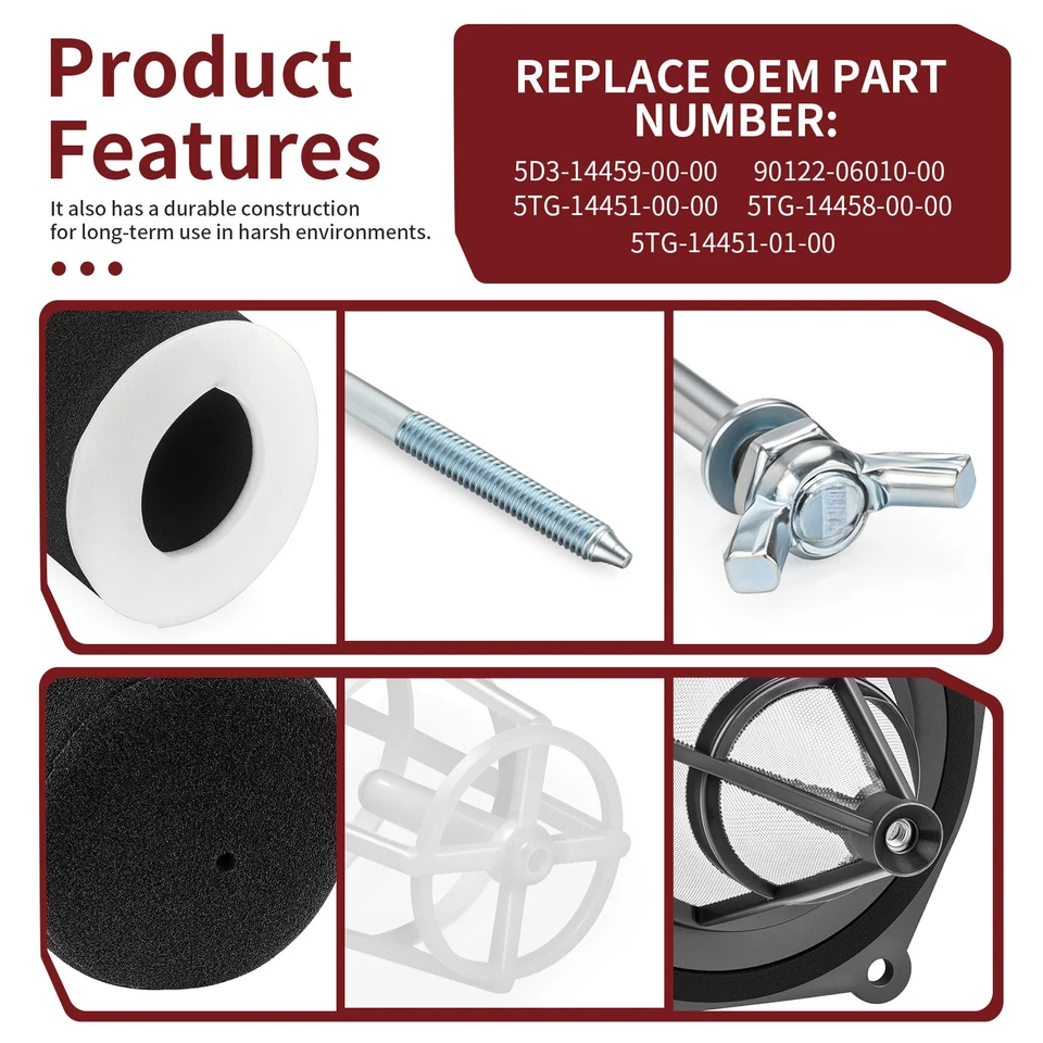 Kit guía filtro aire para Yamaha YFZ450 2004 05 06 2007 2008 2009 2012 2013 2017 Foto 4 de 4