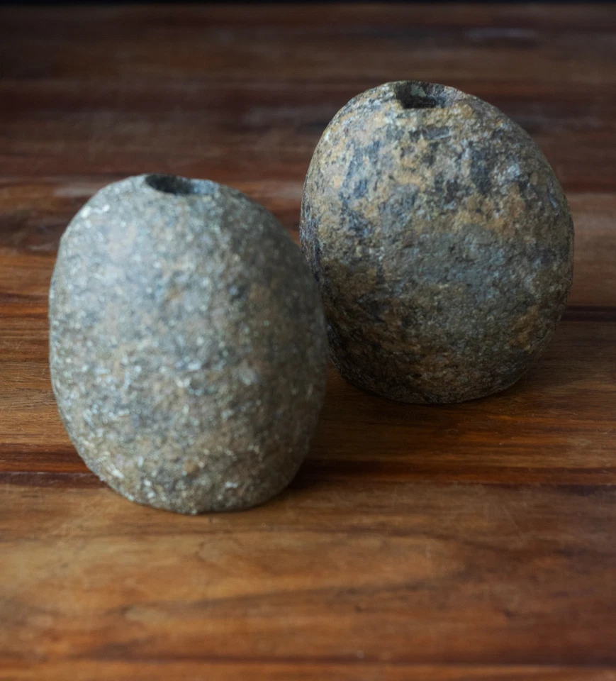 River Stone Candle Holders set of 2 - Image 4 of 4