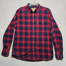 Buffalo Jackson button up flannel plaid shirt men's size L