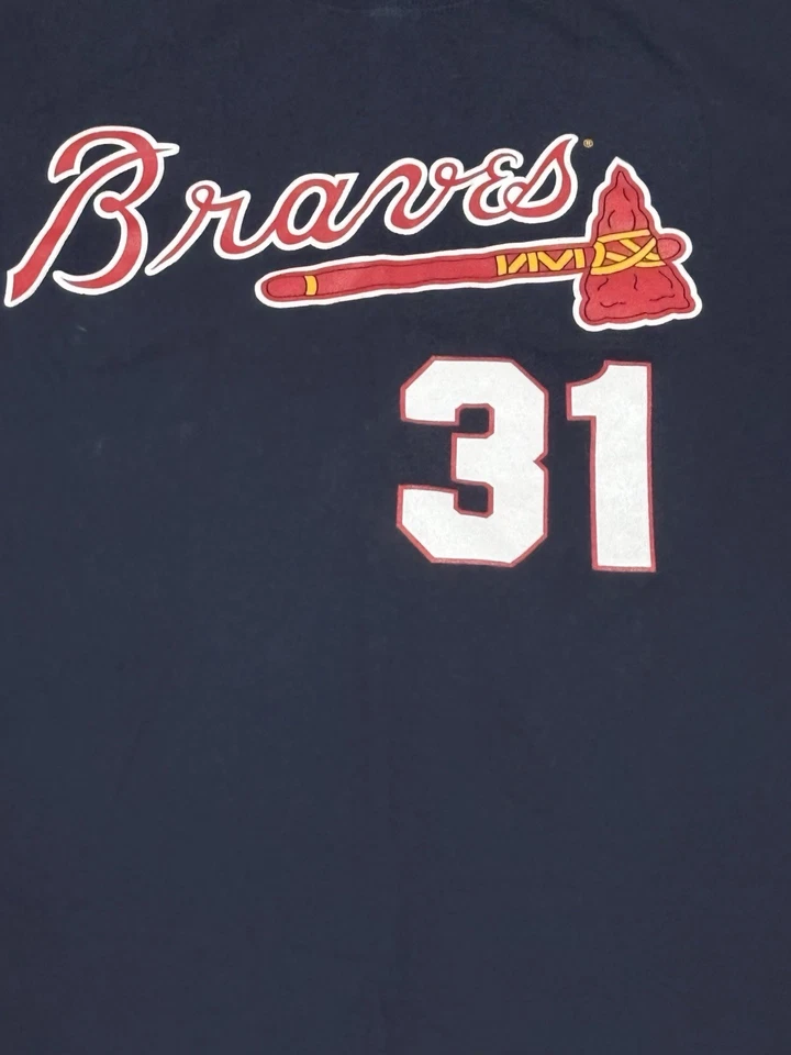 Винтажная мужская футболка 90-х Majestic Atlanta Braves Greg Maddux большой размер - Изображение 4 из 4