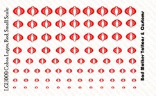 GI Joe Red Cobra Logo Waterslide Decals 1/18 scale action figures Various Sizes