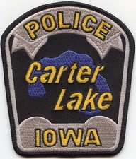 CARTER LAKE IOWA IA POLICE PATCH