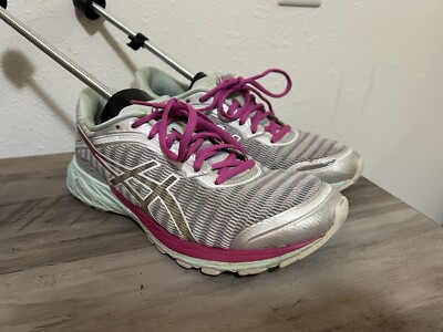 ASICS DynaFlyte Flytefoam Women's Athletic Sneaker, Size 8, Grey, Teal & Pink