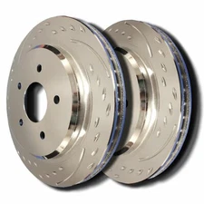 SP Performance D52-264-P Diamond Slot Brake Rotors Zinc Coating L/R Pr Rear