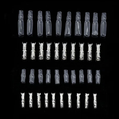 FABLOGIX bullet spade connectors Male Female clear covers silver Crimp Terminals sets