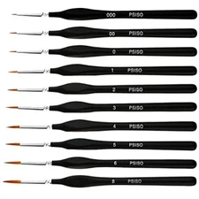 10 Pcs Miniature Paint Brush Kit Fine Point for Acrylic Painting Face Nail