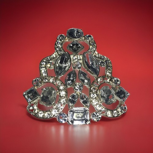 vintage big statement rhinestone pendant - Picture 2 of 8