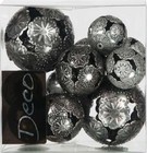 METALL-KUGELN MARRAKESCH ca 28-50mm. Set 11-tlg 6x28mm, 3x35mm 2x50mm. ANTHRAZIT