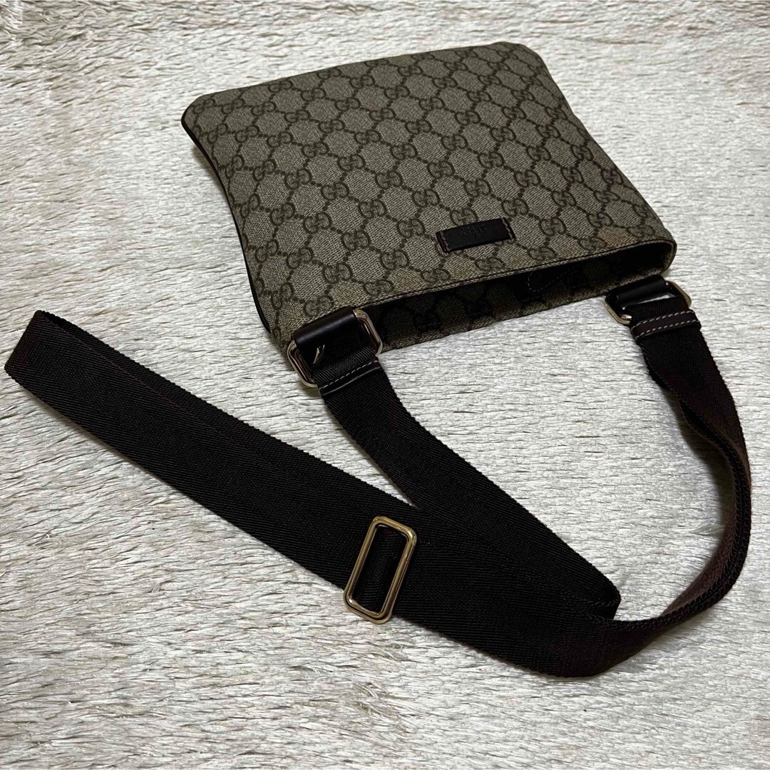 GUCCI GG Supreme 201538 204046 Shoulder Bag PVC Beige GUCCI GG Supreme 201538 204046 Shoulder Bag PVC Beige