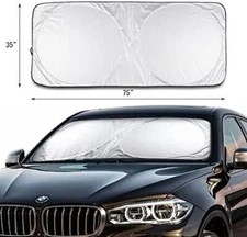 2win2buy Sunshade for Cars, Front Rear Windshield Car Window Foldable Sun Shade 