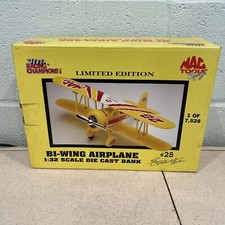 Mac Tools Racing Bi-Wing Airplane 28 Die Cast Coin Bank Racing Champions