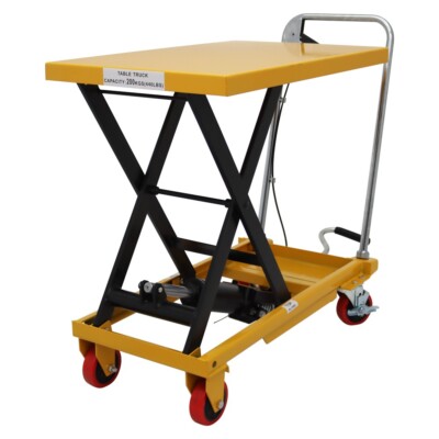 Movable Hydraulic Scissor Lift Table Cart with Foot Pump 440lbs Loading Capacity