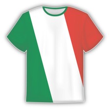 Italy Flag Sticker In The Form Of T Shirt Vinyl Sticker Decal