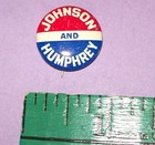 Johnson & Humphrey Political Button — photo 1