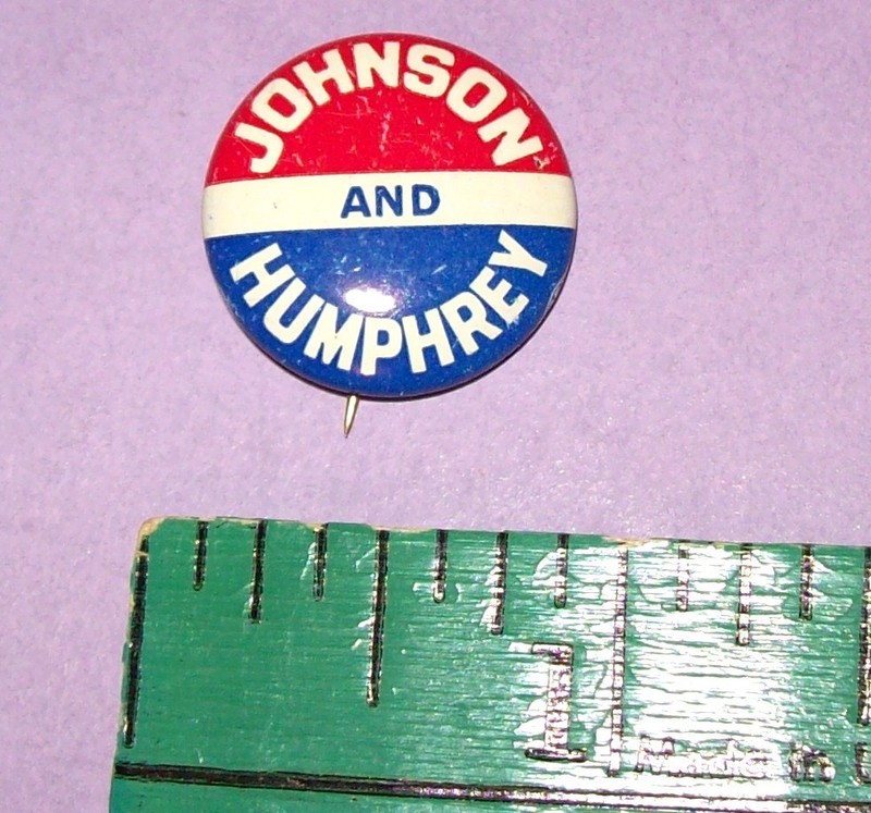 Johnson & Humphrey Political Button