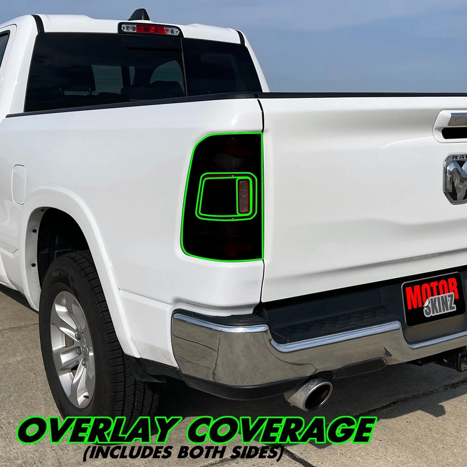 FOR 19-23 Dodge Ram 1500 Tail Light w/Sensor SMOKE Precut Vinyl Tint Overlays - Image 2 of 4