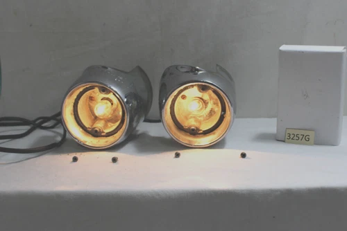 1955-1956 DODGE LEFT & RIGHT FRONT PARKING AND TURN SIGNALS WITH LENS AND WIRES