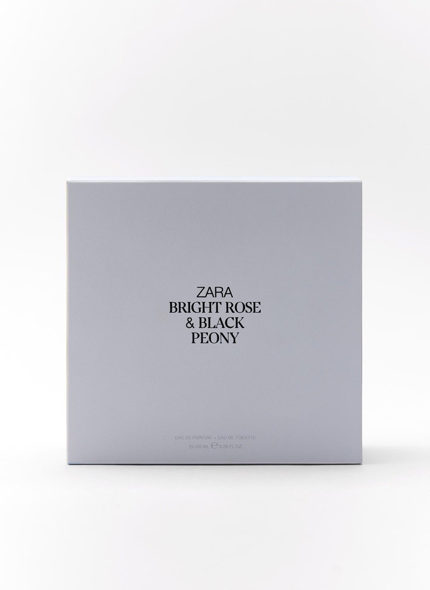 ZARA BRIGHT ROSE EDP BLACK PEONY EDT WOMAN FRAGRANCE 2x 100ml