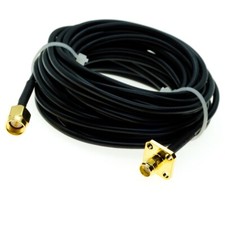 RG174 Cable SMA Male Plug To SMA Female Flange 4 Hole Panel Mount Coaxial Jumper