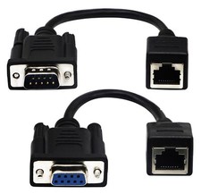 Rj45 To Rs232 Cable Db9 9pin Serial Port Female male To Rj45 Female Cat5/6 Ether