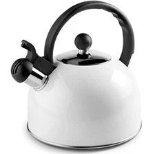 IBILI 8411922448504 Cafetera Silbante INOX, Blanco, 2.5 L, Nylon,Kitchen Sinks